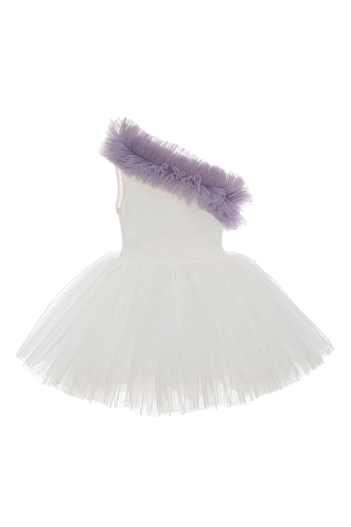 Fiona One Shoulder Ruffle Tulle Dress (Toddler, Little Kid &amp; Big Kid)